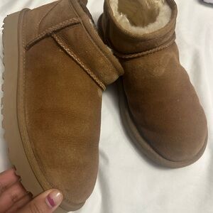 UGG ultra mini chestnut Boots